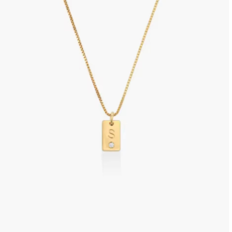 The Someone Initial Necklace with Diamond
