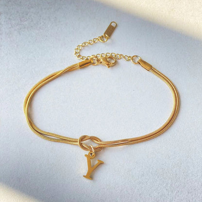 The Someone A-Z Love Knot Bracelet